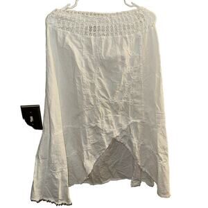 Giocam midi‎ white cotton skirt sz xl